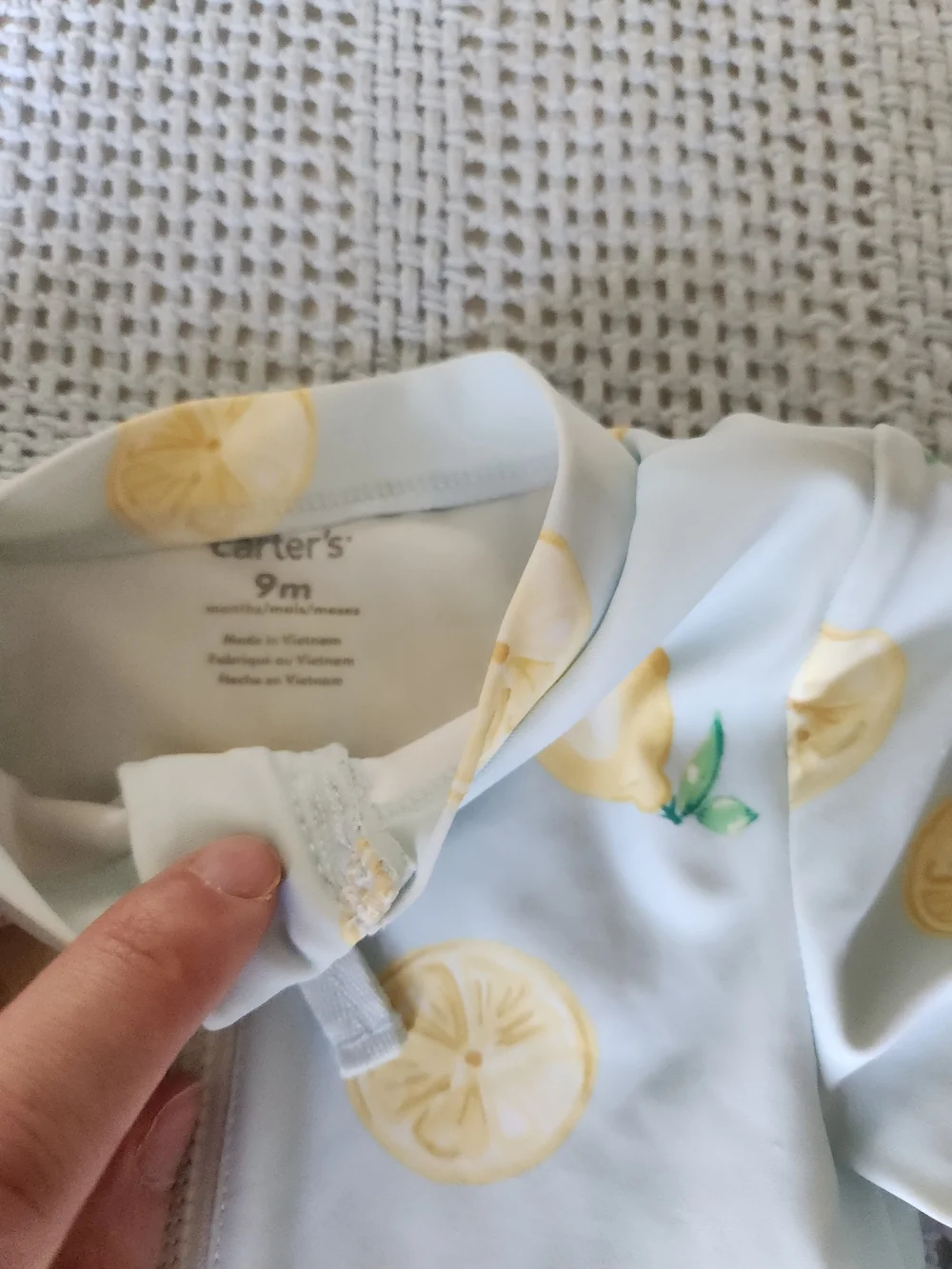Baby Girls' Yellow Lemon Print Ruffle One-Piece Swimsuit